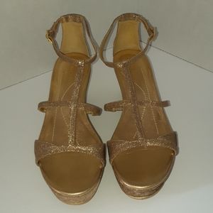 Kate Spade Vintage Gold Platform Sandals